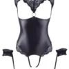 Cottelli Collection Wetlook Body Met Open Kruis