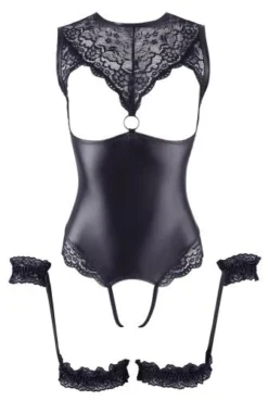 Cottelli Collection Wetlook Body Met Open Kruis