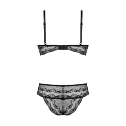 Fleur Kanten BH Set Met Open Kruis - Zwart -Seksspeeltjeswinkel 069504 001 S 3