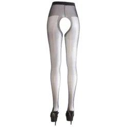 Cottelli Collection Zwarte Panty Met Open Kruis -Seksspeeltjeswinkel 25100301601