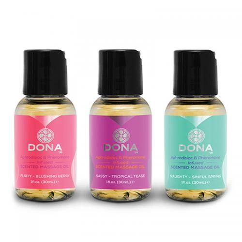 Dona - Set Van 3 Scented Massage Oliën 1 Dona - Set Van 3 Scented Massage Oliën