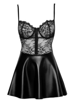 Noir Handmade Sexy Wetlook Jurkje Met Kanten Top - Zwart 6 Noir Handmade Sexy Wetlook Jurkje Met Kanten Top - Zwart -Seksspeeltjeswinkel 27182781021 3