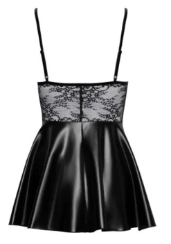 Noir Handmade Sexy Wetlook Jurkje Met Kanten Top - Zwart 7 Noir Handmade Sexy Wetlook Jurkje Met Kanten Top - Zwart -Seksspeeltjeswinkel 27182781021 4