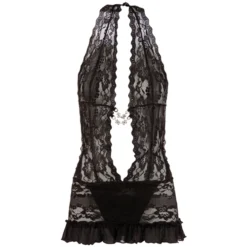 Cottelli Collection Kanten Jurkje - Zwart -Seksspeeltjeswinkel 27503411020