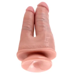 King Cock Dubbele Penetratie Dildo Met Zuignap - 22 Cm -Seksspeeltjeswinkel 5512 21 3