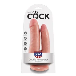 King Cock Dubbele Penetratie Dildo Met Zuignap - 22 Cm -Seksspeeltjeswinkel 5512 21 4
