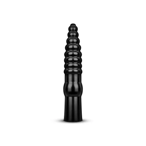 All Black Geribbelde Dildo - 34 Cm 1 All Black Geribbelde Dildo - 34 Cm