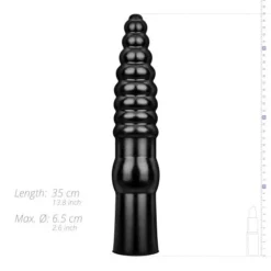 All Black Geribbelde Dildo - 34 Cm 11 All Black Geribbelde Dildo - 34 Cm -Seksspeeltjeswinkel AB20 7