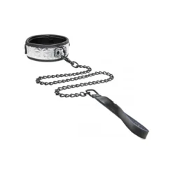 Master Series Platinum Bound Halsband Met Riem