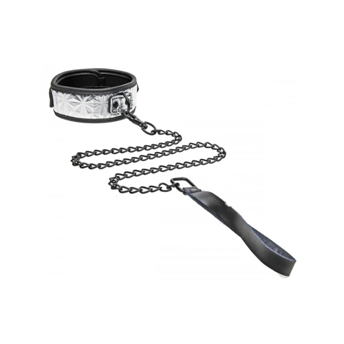 Master Series Platinum Bound Halsband Met Riem 1 Master Series Platinum Bound Halsband Met Riem