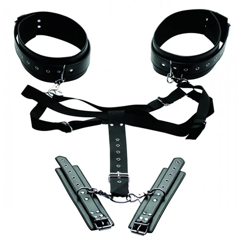 Master Series Easy Access Bondageharnas Met Hand- En Enkelboeien 1 Master Series Easy Access Bondageharnas Met Hand- En Enkelboeien