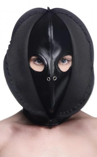 STRICT Bondage Hoofd Masker Met Rits Aan De Voorkant 1 STRICT Bondage Hoofd Masker Met Rits Aan De Voorkant
