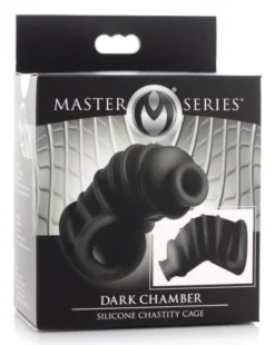 Master Series Dark Chamber - Siliconen Peniskooi - Zwart -Seksspeeltjeswinkel AG722 Black 4