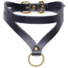 Master Series Bondage Baddie Collar Met O-ring - Zwart/Goud
