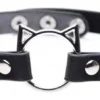 Master Series Kinky Kitty Ring Slim Choker - Zwart