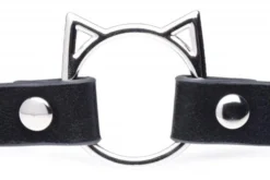 Master Series Kinky Kitty Ring Slim Choker - Zwart 6 Master Series Kinky Kitty Ring Slim Choker - Zwart -Seksspeeltjeswinkel AG726 Black 3
