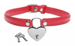 Master Series Heart Lock - Collar Met Sleutels - Rood