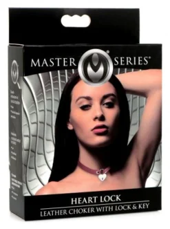 Master Series Heart Lock - Collar Met Sleutels - Rood -Seksspeeltjeswinkel AG762 Red 4