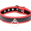 Master Series Opvallende Collar Met O-ring - Zwart/Rood