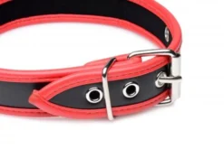Master Series Opvallende Collar Met O-ring - Zwart/Rood -Seksspeeltjeswinkel AG783 3