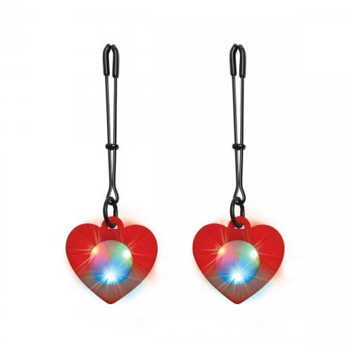 Charmed - Heart Tweezer Tepelklemmen Met LED Verlichting 1 Charmed - Heart Tweezer Tepelklemmen Met LED Verlichting