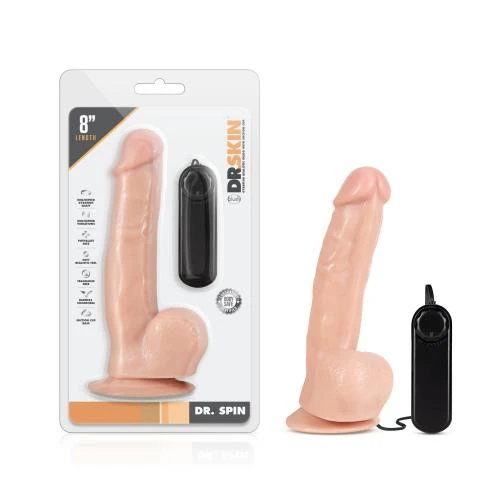 Dr. Skin - Dr. Spin Realistische Dildo Met Zuignap 22 Cm - Vanilla 2 Dr. Skin - Dr. Spin Realistische Dildo Met Zuignap 22 Cm - Vanilla - Afbeelding 2