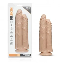Dr. Skin - Double Trouble - Dubbele Dildo 26 Cm - Vanilla -Seksspeeltjeswinkel BL 24203 3