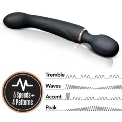 Lush Gia Dubbele Vibrator - Zwart -Seksspeeltjeswinkel BL 71105 3