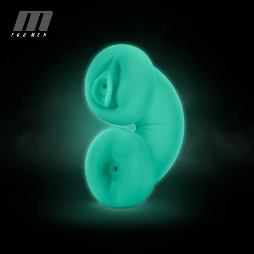 M For Men - Soft And Wet Double Trouble Masturbator Glow In The Dark 2 M For Men - Soft And Wet Double Trouble Masturbator Glow In The Dark - Afbeelding 2
