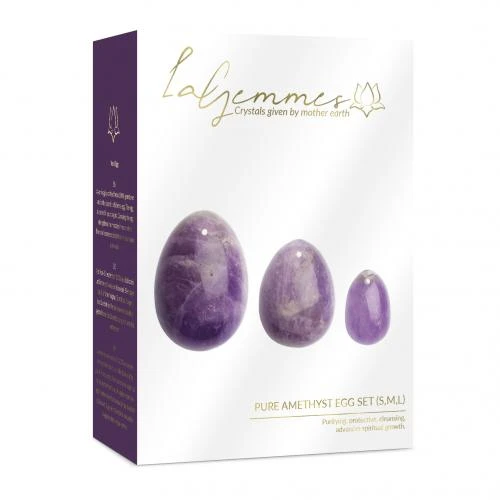 La Gemmes - 3-delige Yoni Egg Set - Amethist 2 La Gemmes - 3-delige Yoni Egg Set - Amethist - Afbeelding 2