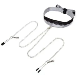 Fifty Shades Of Grey Fifty Shades Of Gray - Satijnen Collar Met Tepelklemmen