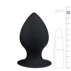 Zachte Siliconen Buttplug - Medium 9 Zachte Siliconen Buttplug - Medium -Seksspeeltjeswinkel ET109BLK M 5