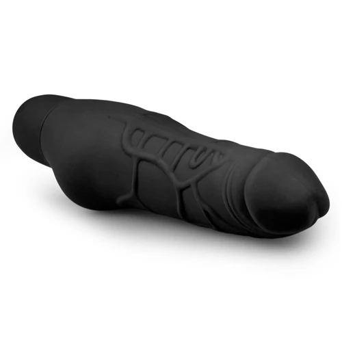 Realistische Siliconen Vibrator - Zwart 3 Realistische Siliconen Vibrator - Zwart - Afbeelding 3
