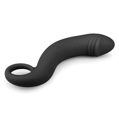 Zwarte Siliconen Prostaat Dildo 5 Zwarte Siliconen Prostaat Dildo - Afbeelding 5