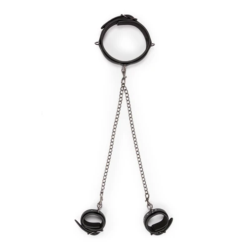 Kunstleren Halsband Met Enkelboeien 4 Kunstleren Halsband Met Enkelboeien - Afbeelding 4