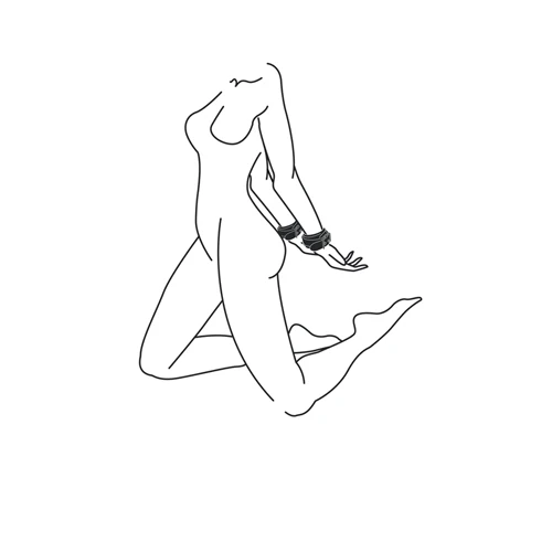 Zwarte Kunstlederen Handboeien 2 Zwarte Kunstlederen Handboeien - Afbeelding 2