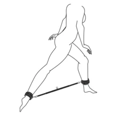 Expander Spreader Bar And Cuffs Set -Seksspeeltjeswinkel ET382SIL 3