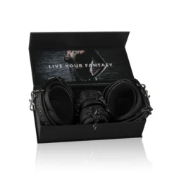 Thigh & Wrist Cuff Set -Seksspeeltjeswinkel ET384BLK 8