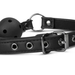 Open Ball Gag Met Tepelklemmen -Seksspeeltjeswinkel ET609BLK 5