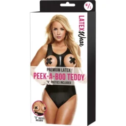Latex Body Met Open Cups - Zwart -Seksspeeltjeswinkel LW 06 BK SM 3