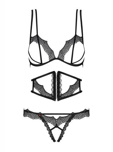 Obsessive Bravelle 3-delige BH Set - Zwart 1 Obsessive Bravelle 3-delige BH Set - Zwart
