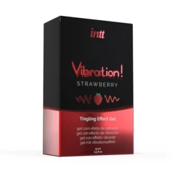 INTT Vibration! Strawberry Tintelende Gel -Seksspeeltjeswinkel VIB0001 3