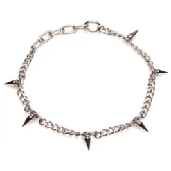Master Series Punk Spiked Ketting - Zilver