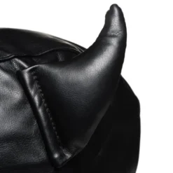 Master Series Dungeon Demon Bondage Masker Met Hoorns - Zwart -Seksspeeltjeswinkel ah058 4