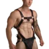 Master Series Heathen Harness L/XL - Zwart, Rood