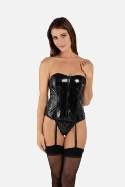 Korset & String Dark Desire - Zwart