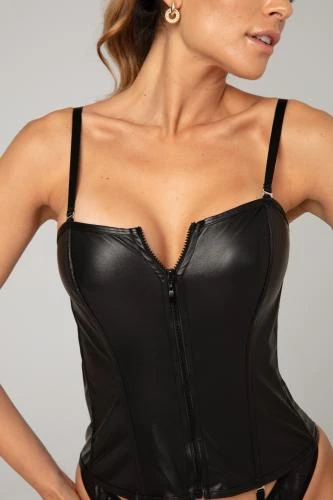 Imitatieleren Korset & String Tiara 6 Imitatieleren Korset & String Tiara - Afbeelding 6