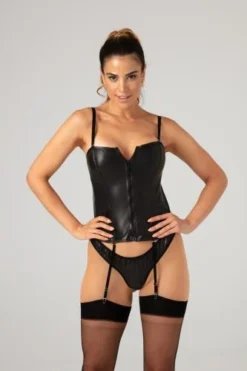 Imitatieleren Korset & String Tiara