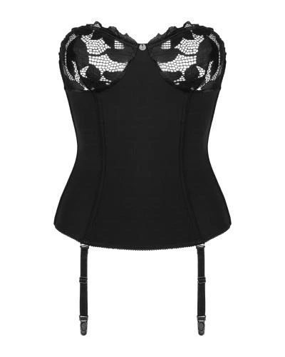 Obsessive Luxe Jarretel-korset Editya - Zwart 4 Obsessive Luxe Jarretel-korset Editya - Zwart - Afbeelding 4