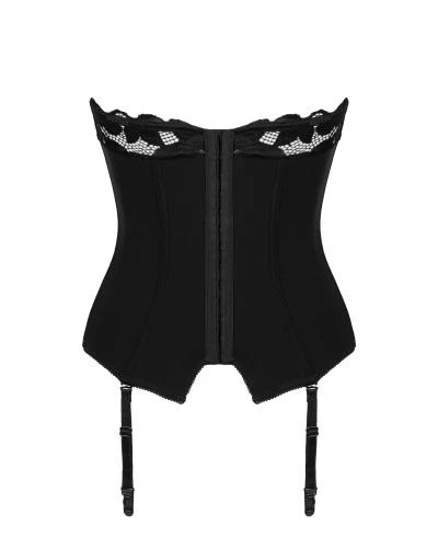 Obsessive Luxe Jarretel-korset Editya - Zwart 5 Obsessive Luxe Jarretel-korset Editya - Zwart - Afbeelding 5